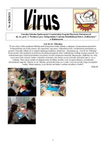 Gazetka szkolna VIRUS nr 4-2020-2021