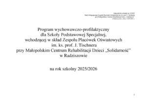 Program wychowawczo-profilaktyczny dla SP 2025-2026